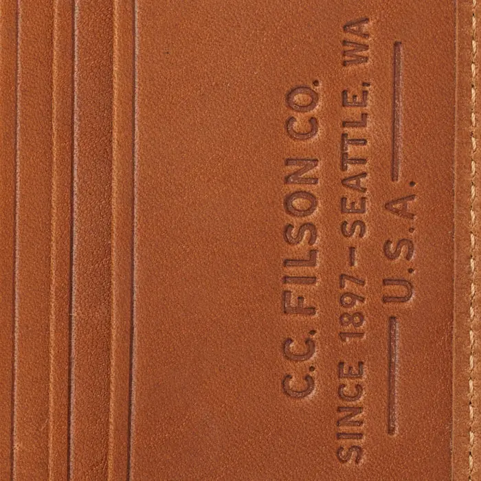 Filson Outfitter Leather Card Wallet Tan - Image 3