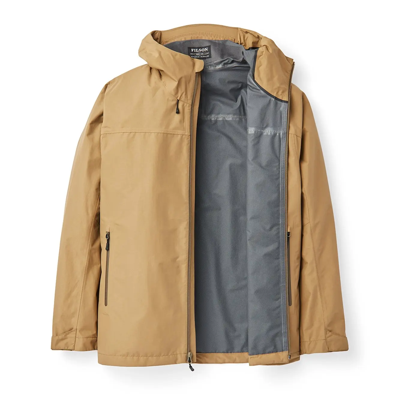 Filson Swiftwater Rain Jacket Dark Tan - Image 3