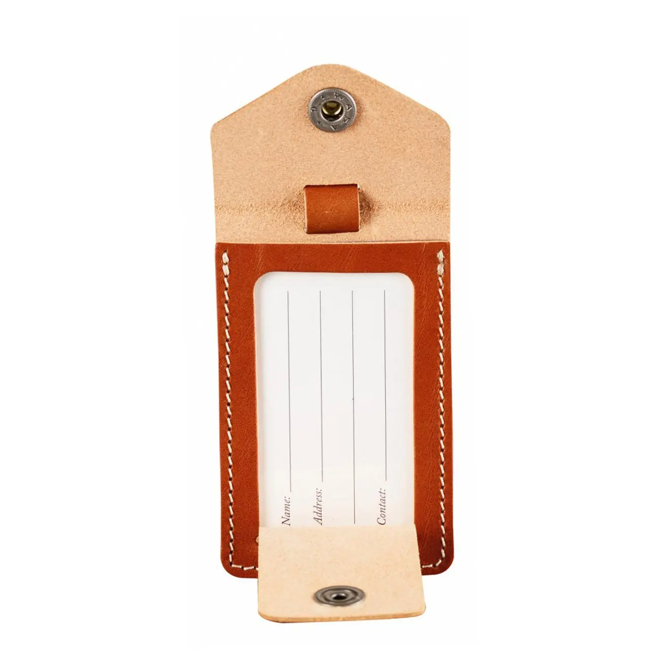 Fjallraven Leather Luggage Tag Leather Cognac - Image 3
