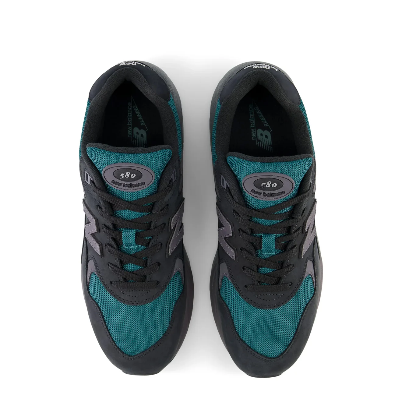 New Balance 580 Trainers Black / Vintage Teal / Magnet - Image 4