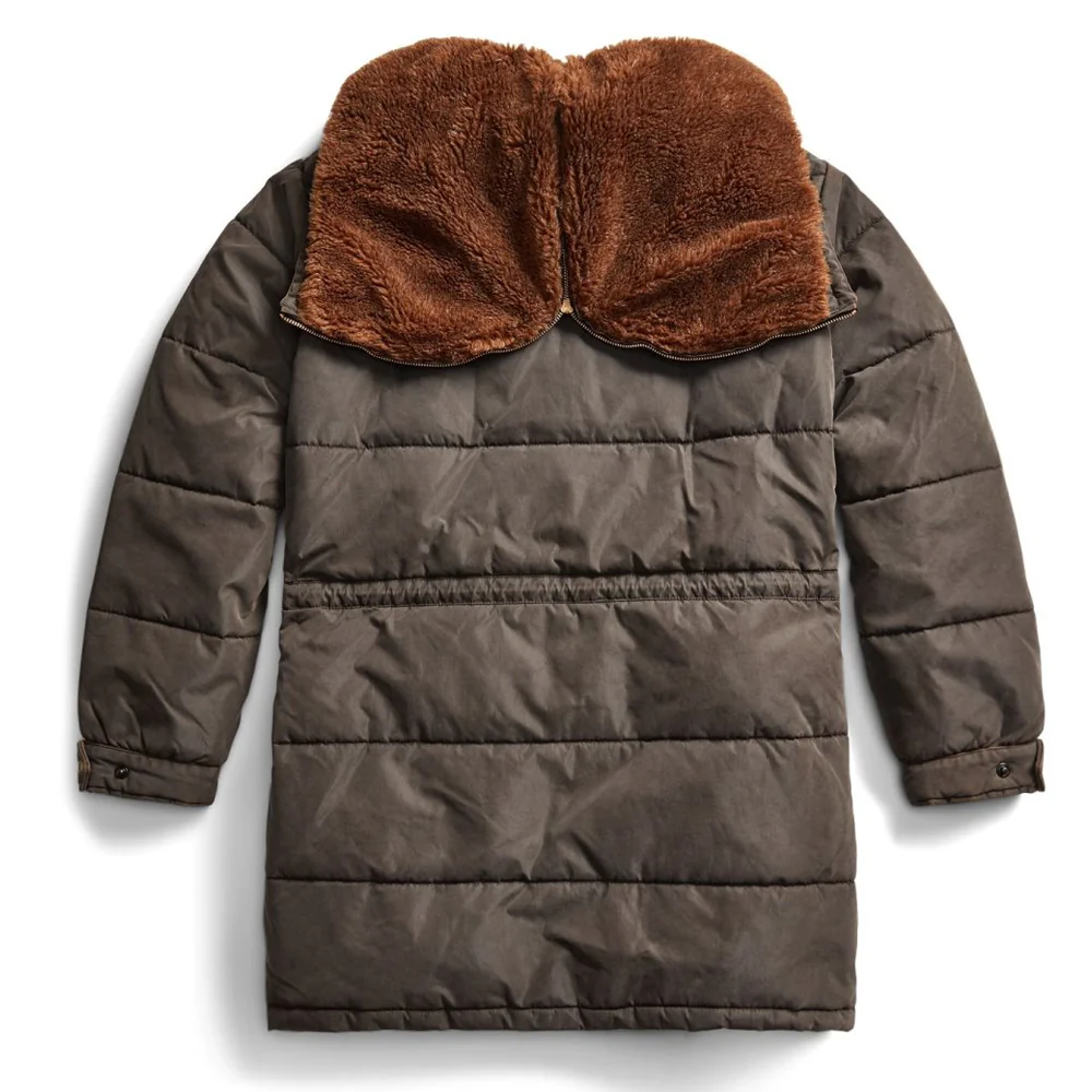 RRL by Ralph Lauren Coated Twill Parka Vintage Black - Image 3