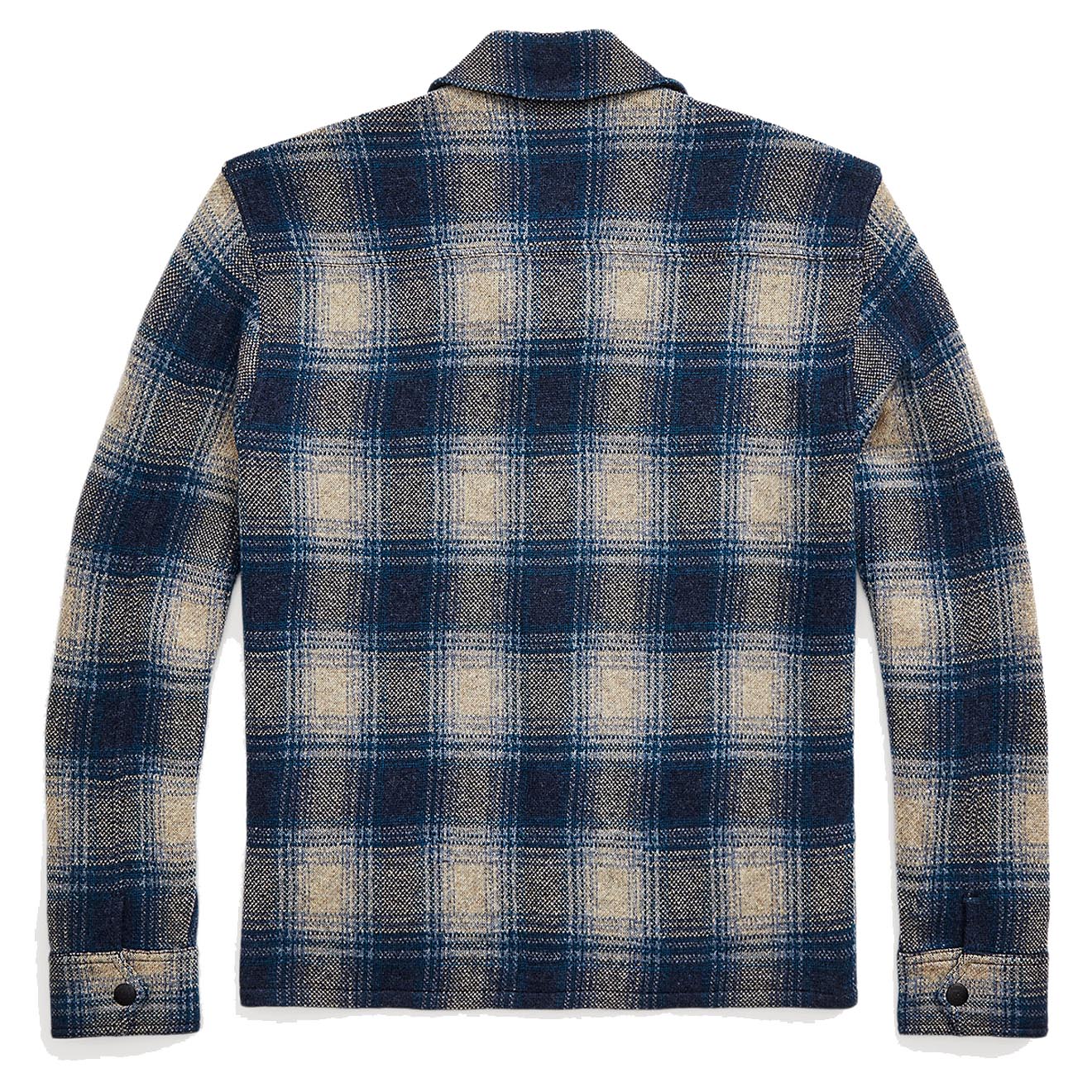 RRL by Ralph Lauren Plaid Wool-Cashmere Workshirt Jumper Blue Multi - Image 5